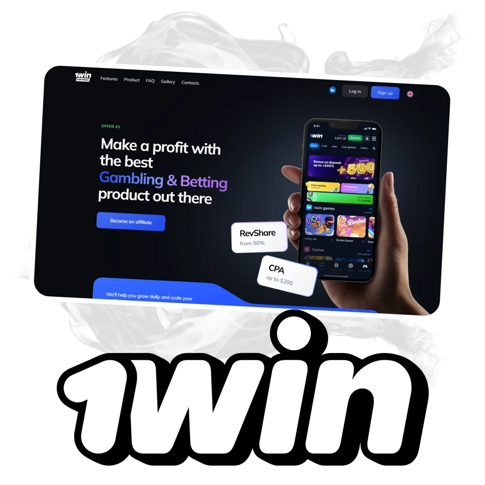 Join the official 1win affiliate program to earn money.