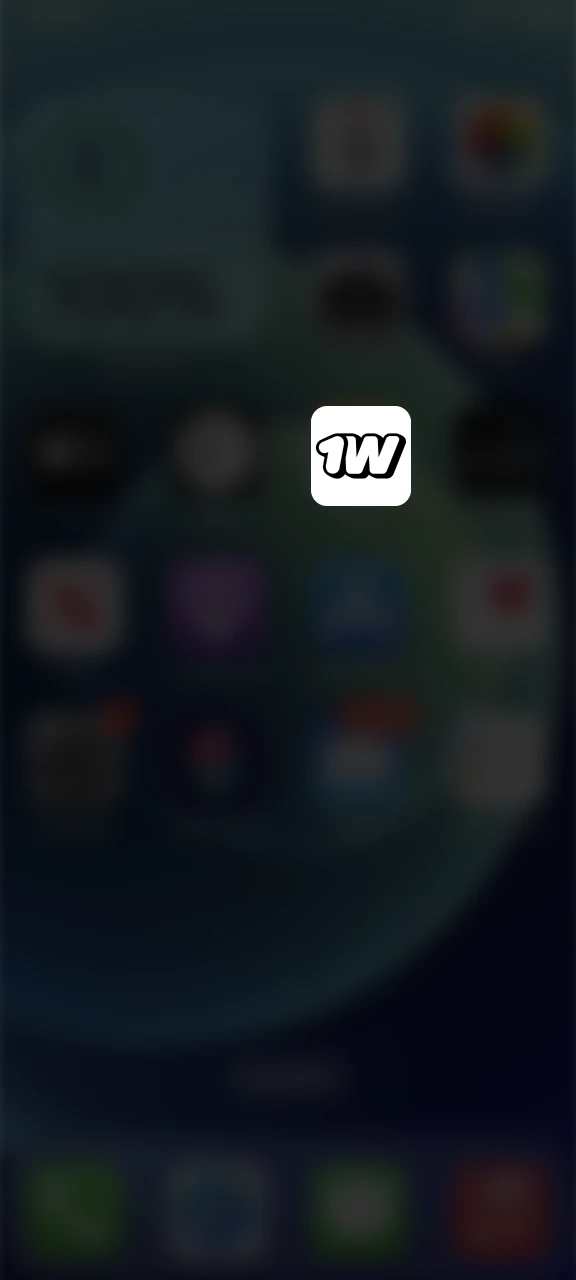 The 1win shortcut can be found on the home screen.