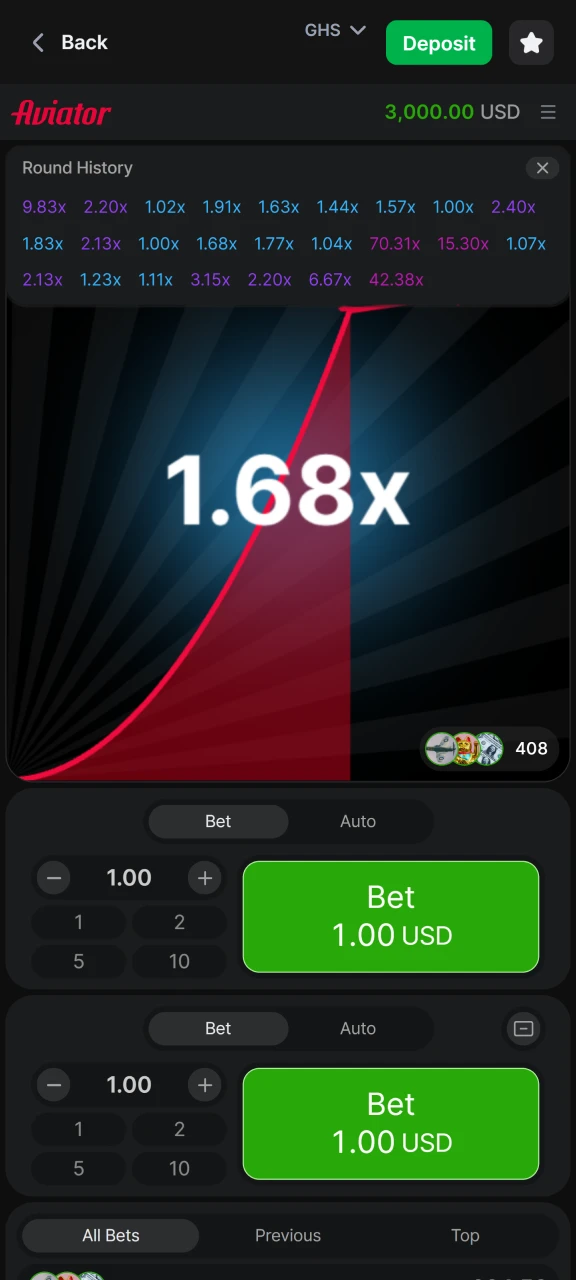 See the Aviator round history on the 1win website.