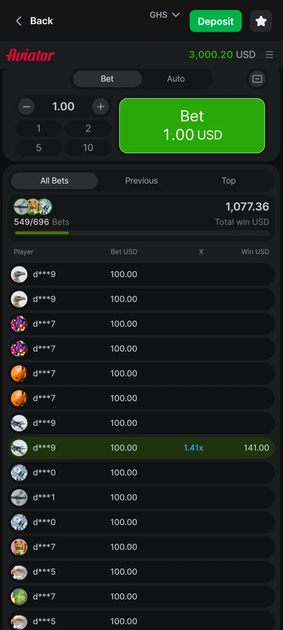 Check out the statistics of the Aviator game at 1win.