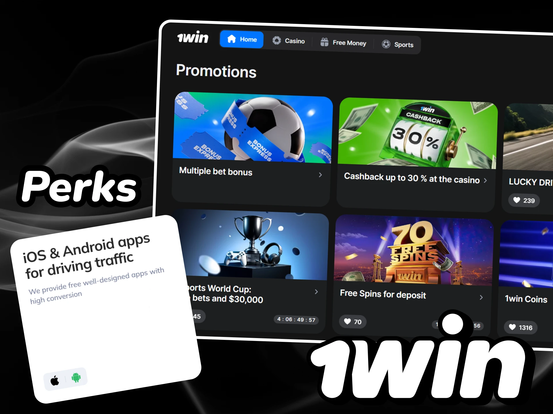 Check out the main benefits for 1win partners.