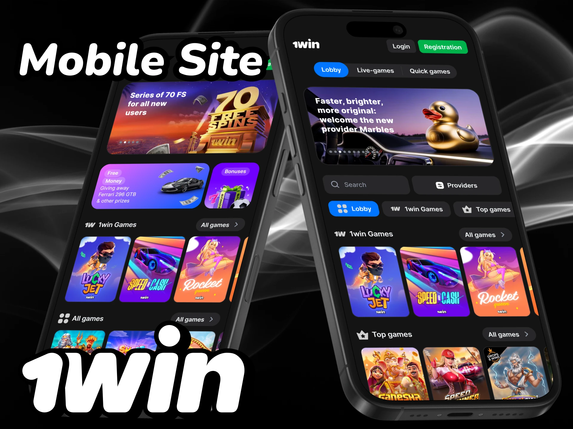 Use the mobile version of the 1win website.