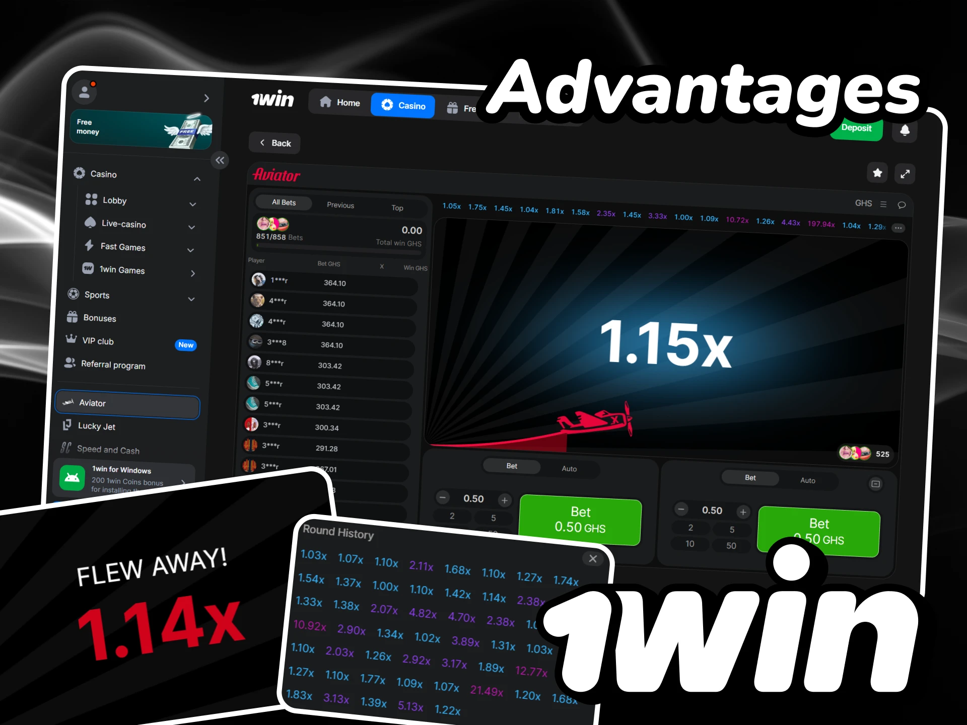 Discover the main advantages of 1win Aviator.