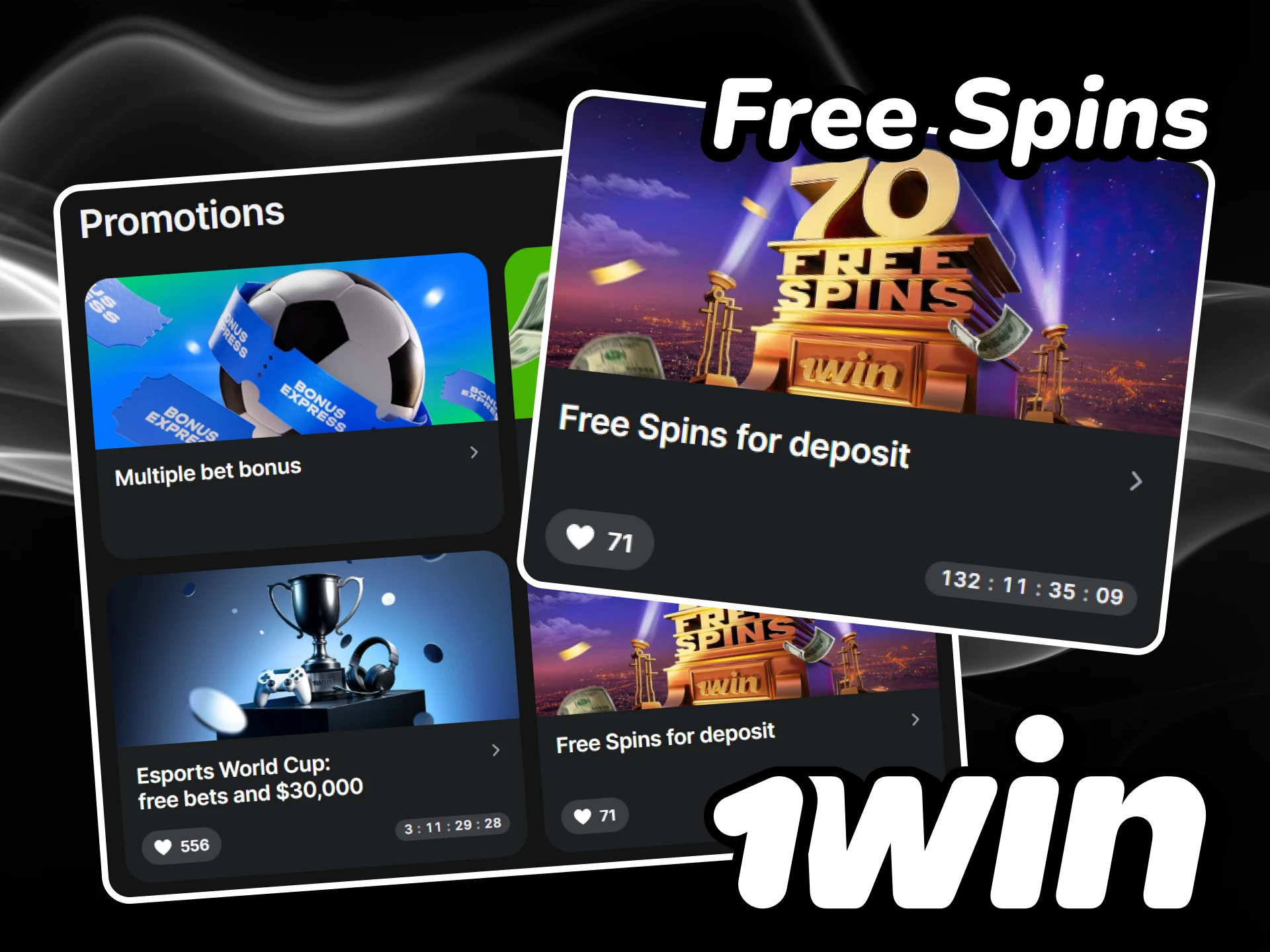 Get free spins from 1win casino and enjoy the game.