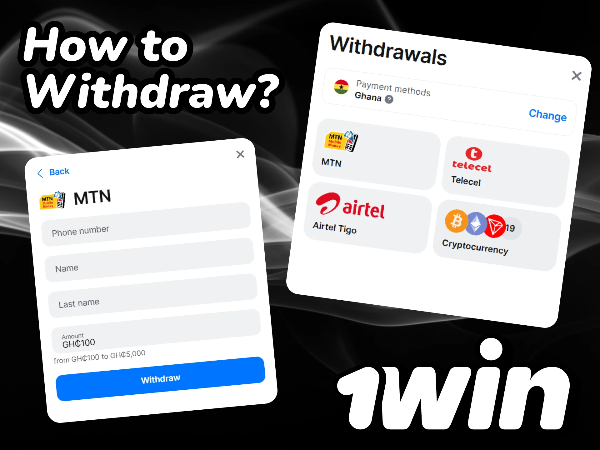 1win offers players various methods of withdrawing funds.
