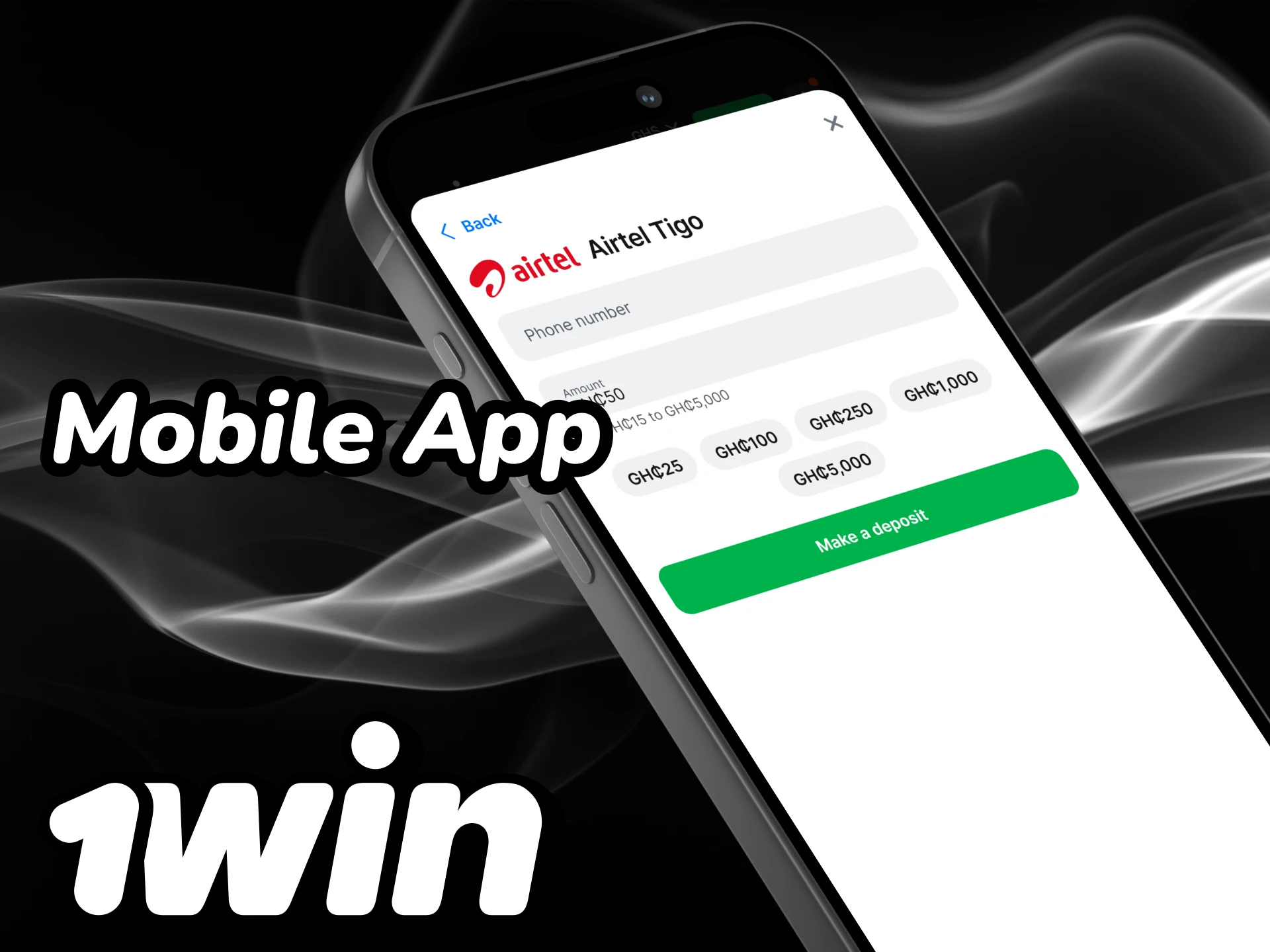 Install the 1win app and make your first deposit.