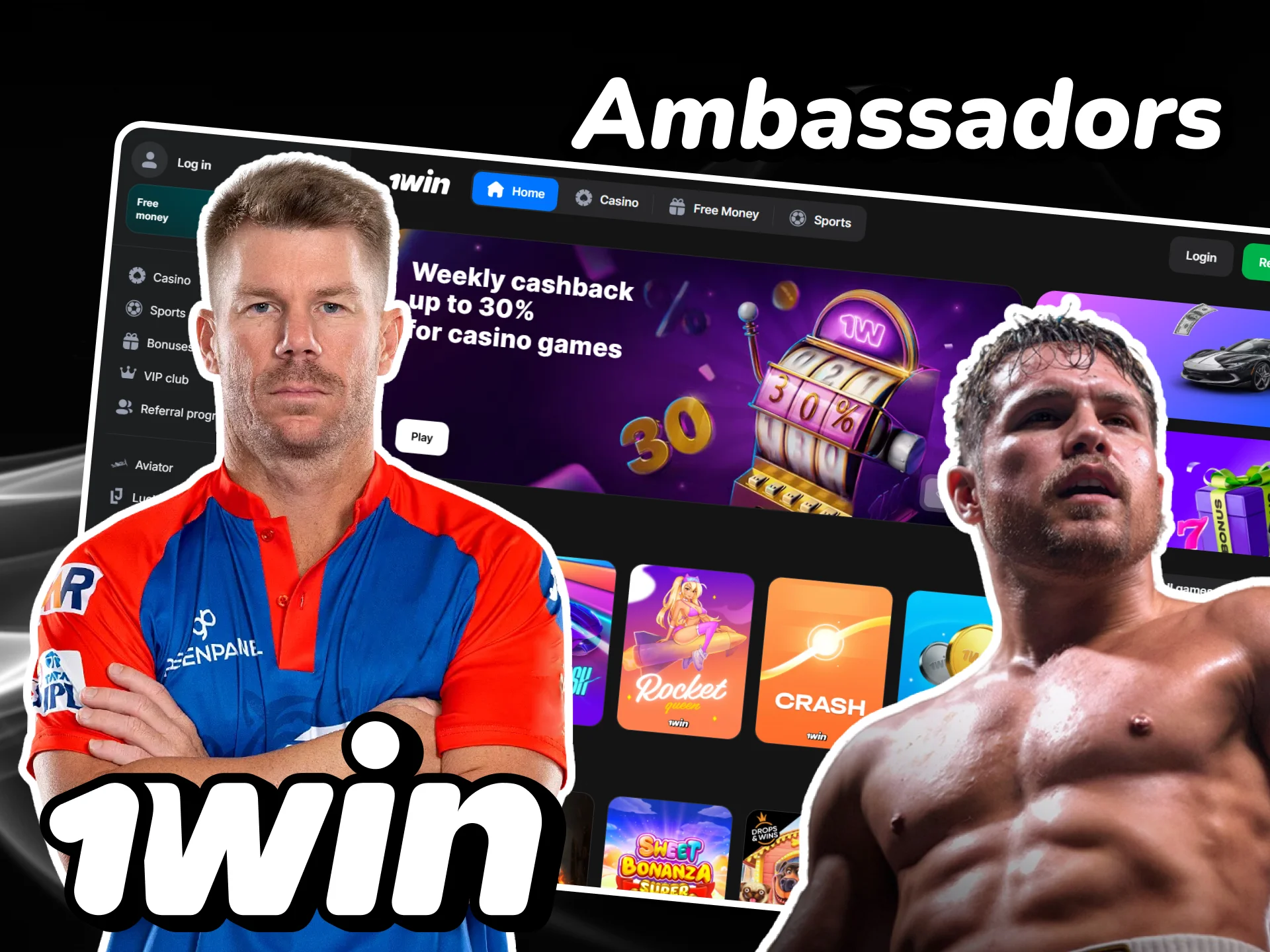 1win collaborates with famous sports players.