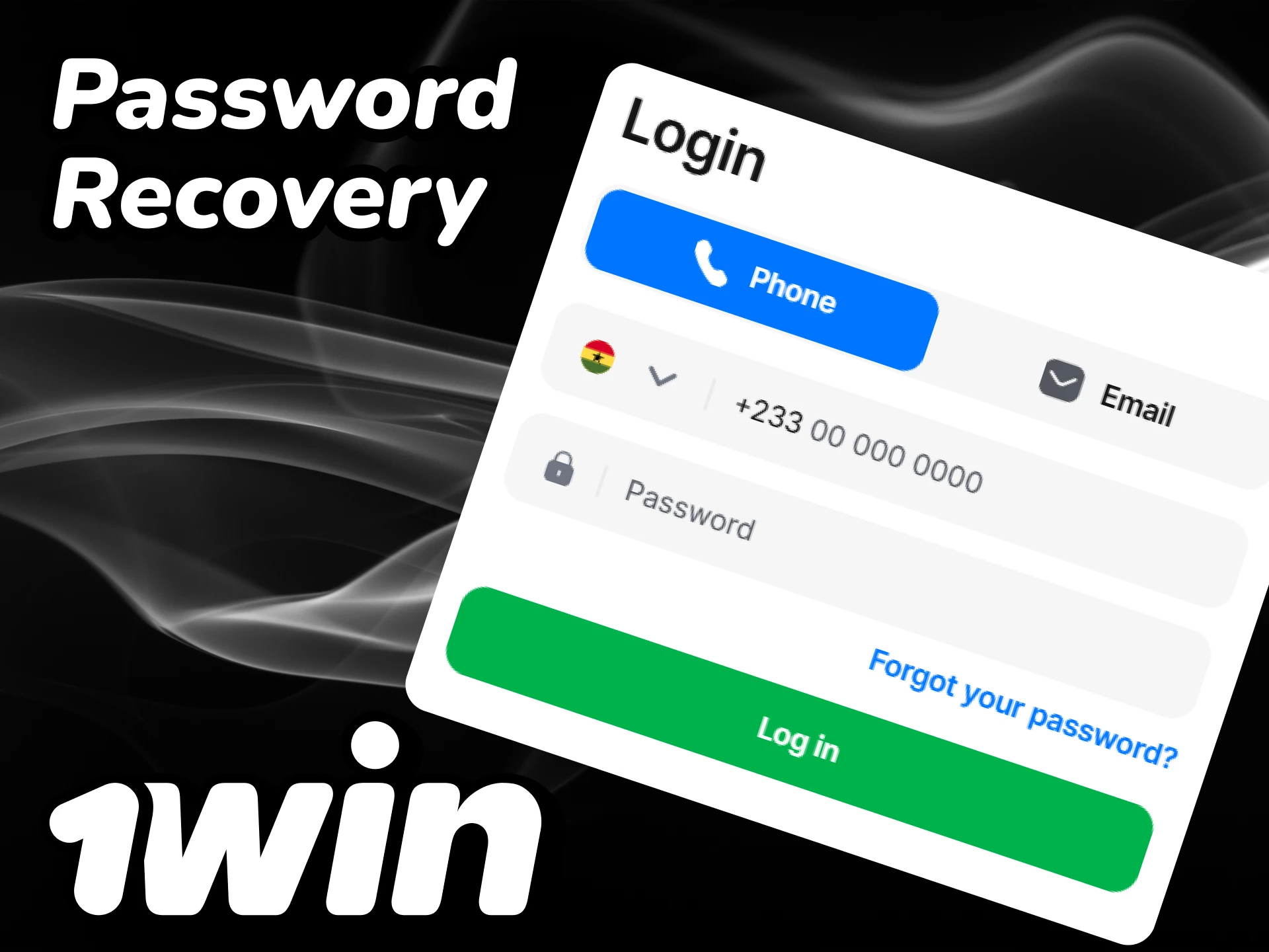 Click Forgot password on the 1win website if you want to change it.