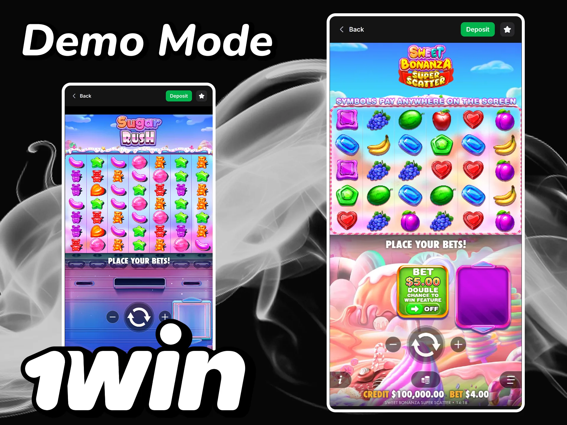 Try the demo mode of slots on 1win and play without risk.