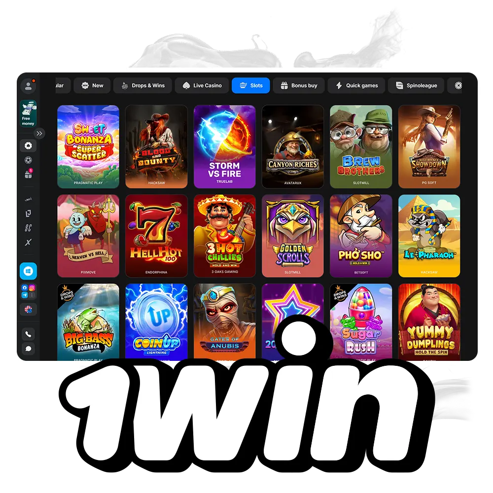 Catch your luck in a thousand slots at 1win.