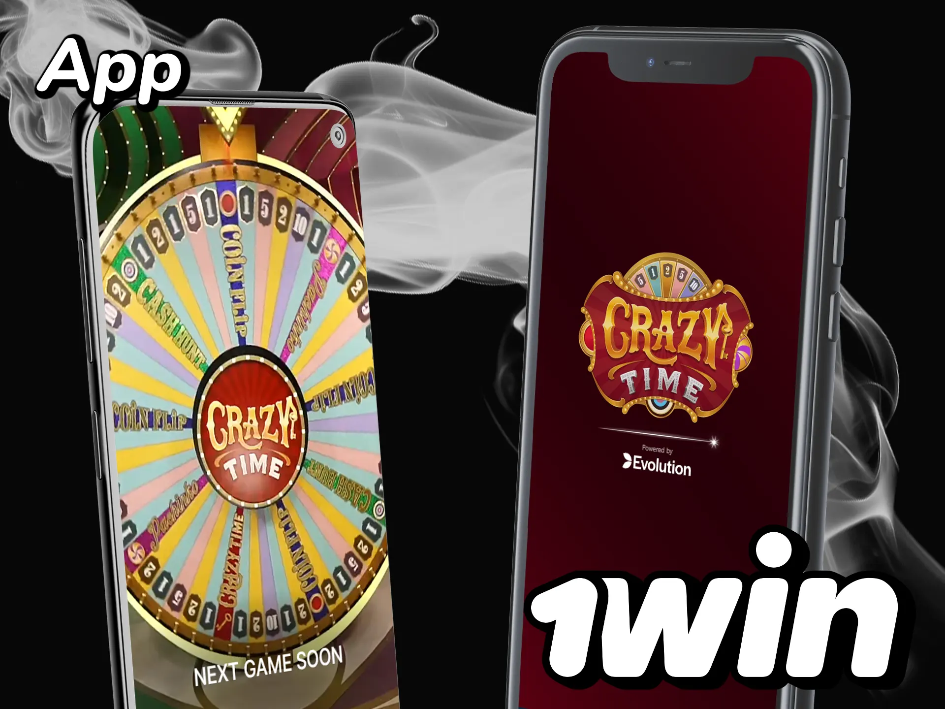 Open the 1win app and play Crazy Time.