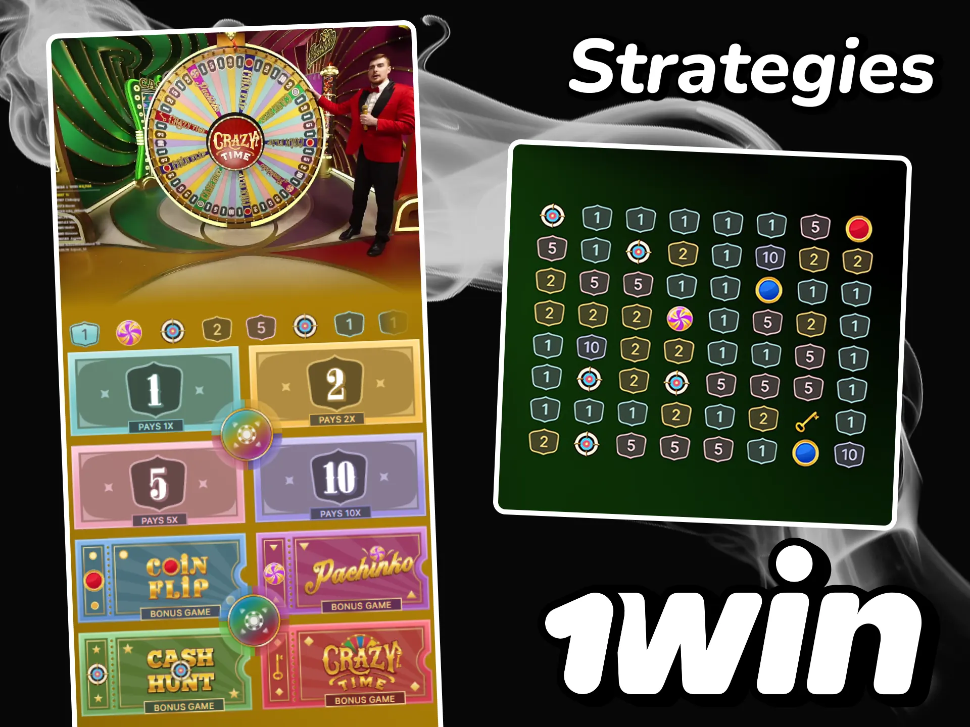 Play smart and learn the best Crazy Time strategies at 1win.