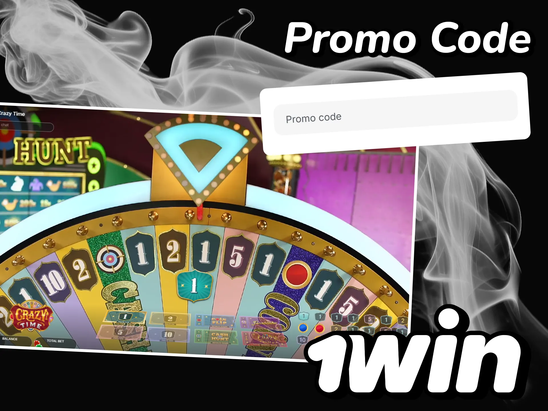 Get a bonus using the promotional code for Crazy Time at 1win.