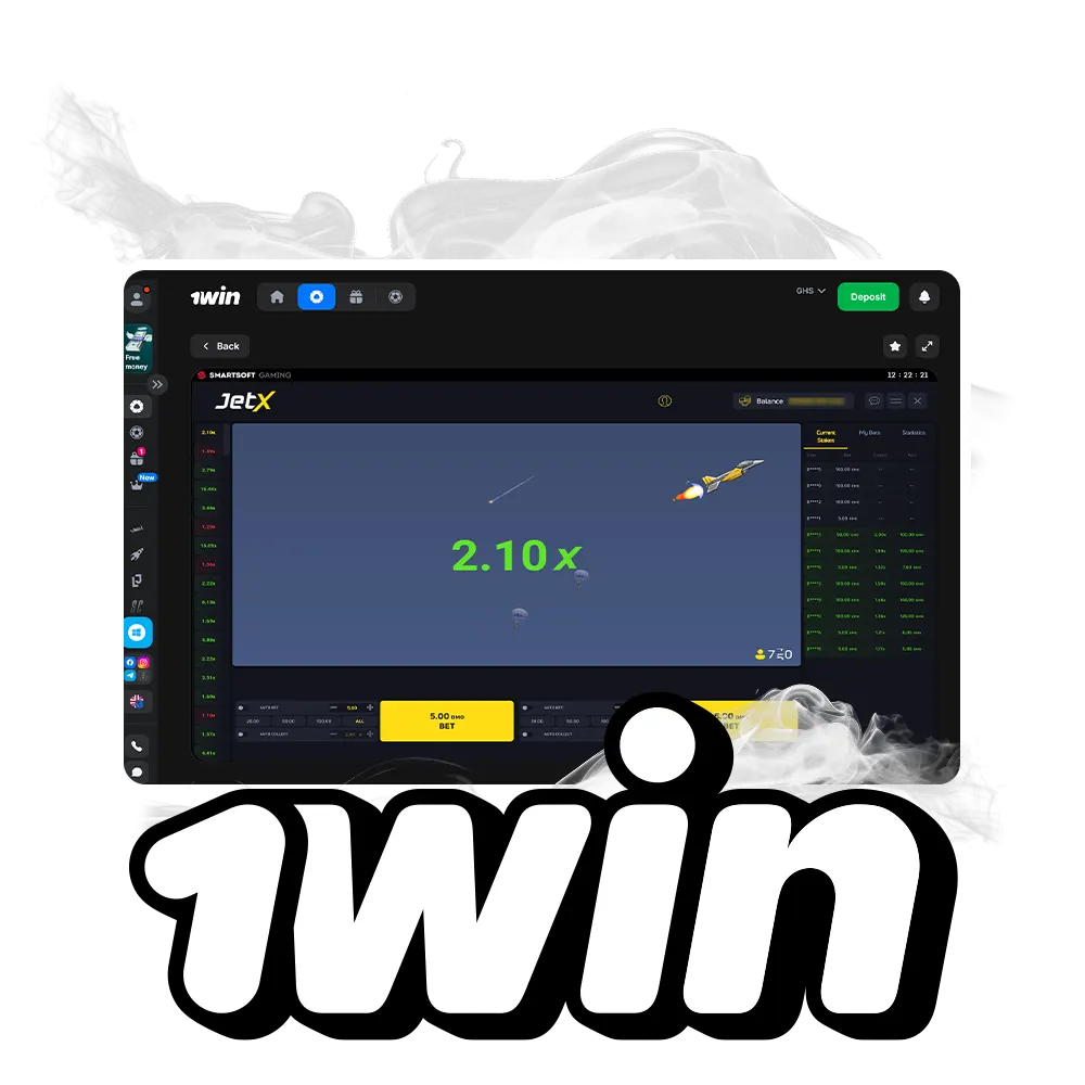 Launch JetX and take off to win at 1win.