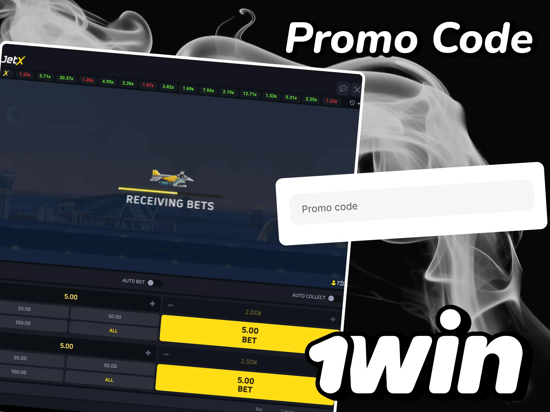 Use the promo code and get a bonus for JetX on 1win.