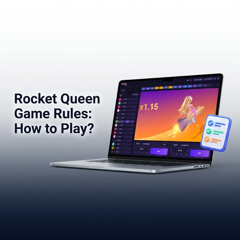 Rocket Queen crash game interface showing rising multiplier before rocket crashes, with cash out button displayed