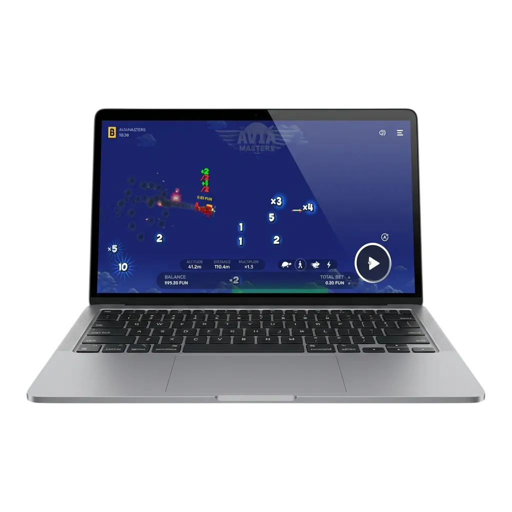 Aviamasters by BGaming aviation-themed casino game interface showing plane and multiplier on 1win Ghana platform