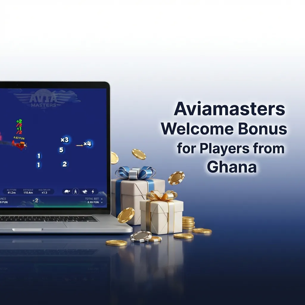Aviamasters casino welcome bonus offer for Ghana players showing 500-600% deposit match up to 6,560 GHS with wagering requirements