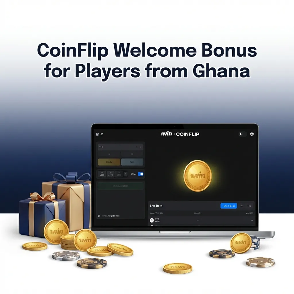CoinFlip Ghana welcome bonus: 500% up to 6,560 GHS across four deposits or 600% with crypto, 30x wagering required.