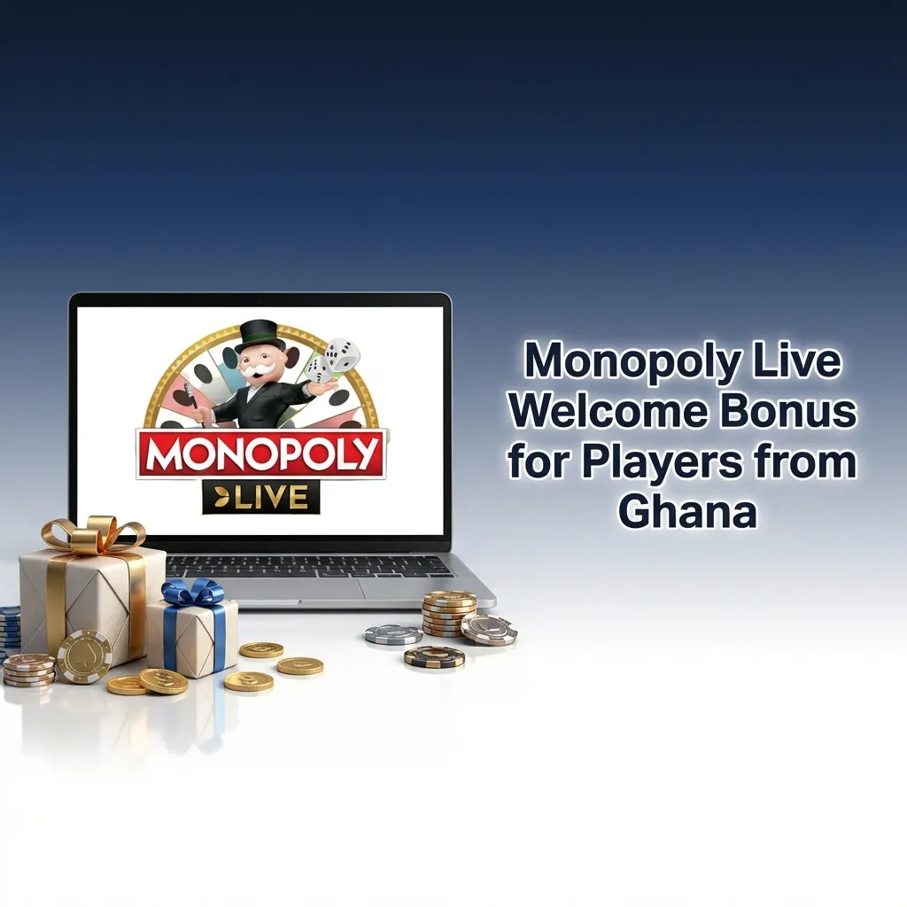 Monopoly Live welcome bonus offer for Ghana players showing 500% deposit match up to 6,560 GHS across four deposits