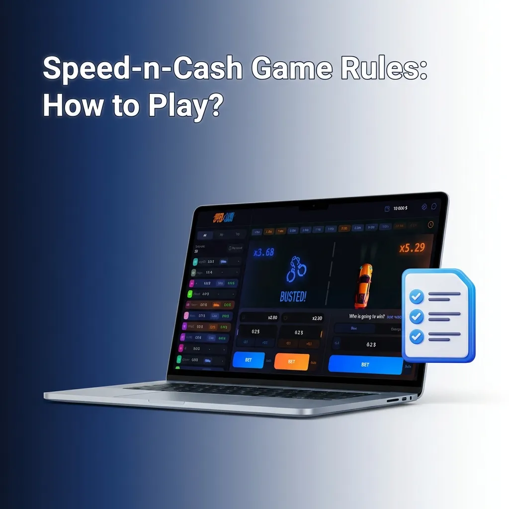 Speed-n-Cash multiplier game interface showing rising coefficient and cash-out button for betting gameplay