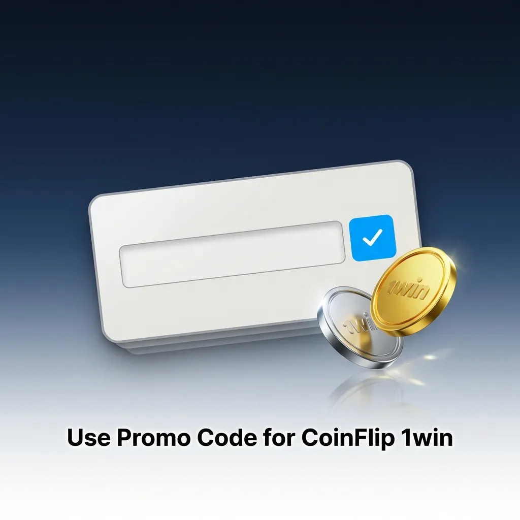 Player entering promo code COIN2024 on 1win registration form to unlock bonus free spins for CoinFlip game