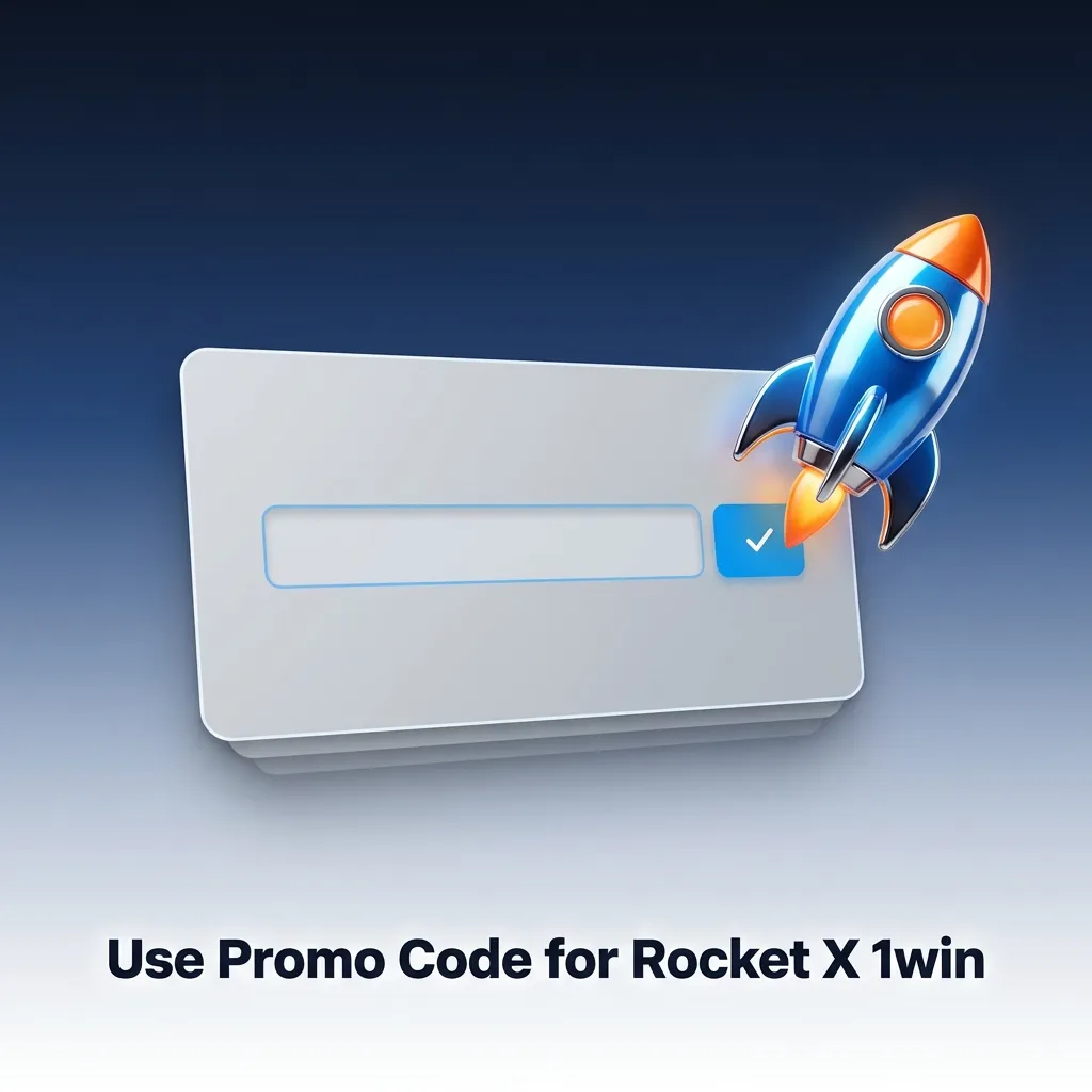 Player entering ROCKET600 promo code on 1win registration form to unlock 600% crypto welcome bonus for Rocket X game